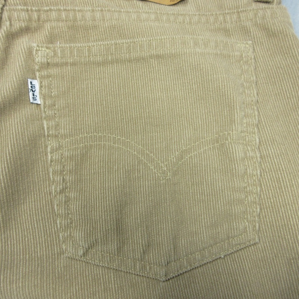 Vintage Levi's Corduroy Pants Womens 12 Khaki Straight Leg 941 Made USA 90s - Picture 12 of 16